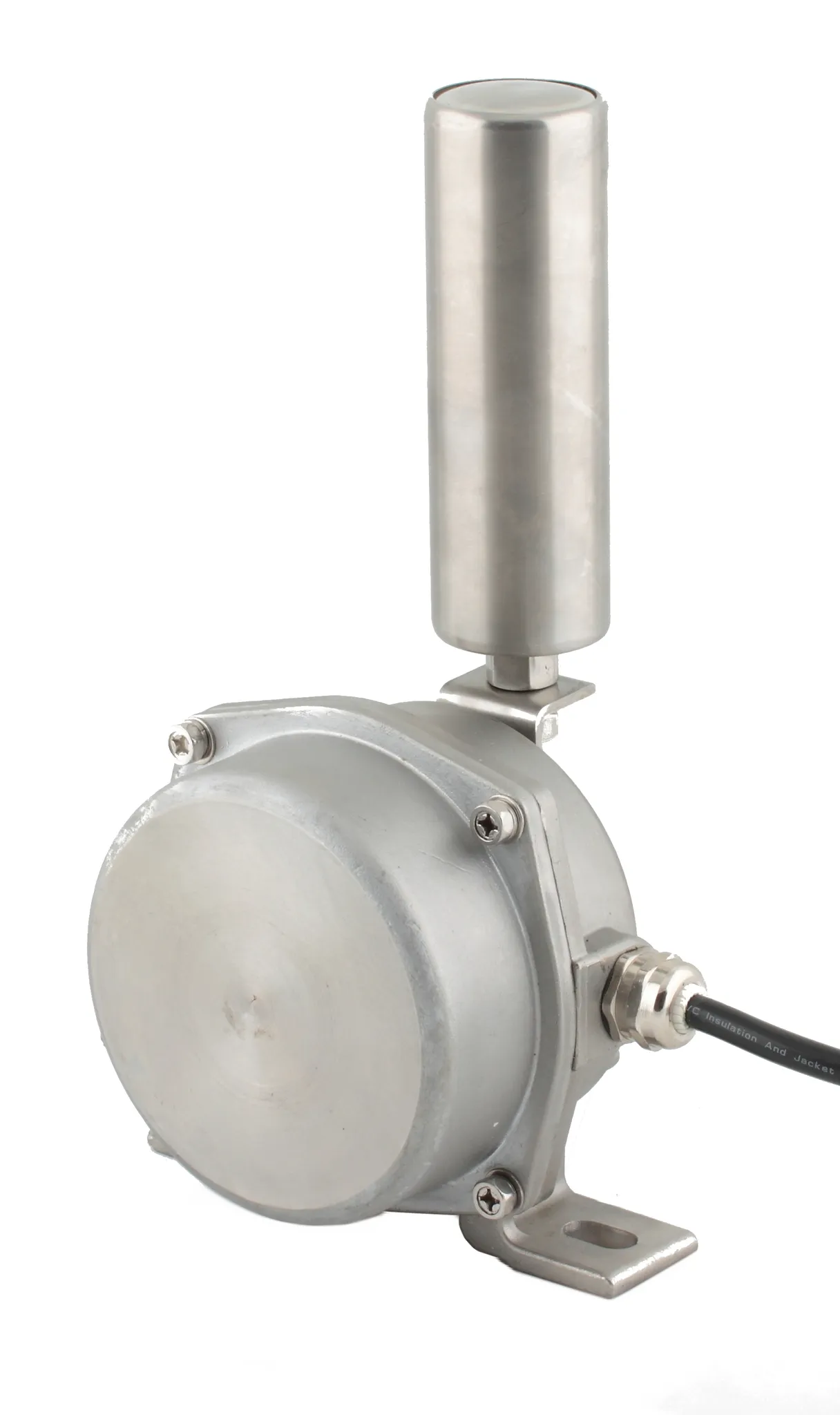 Датчик контроля схода ленты в корпусе из нерж. стали, -40...+75С, 250 VAC, 10 A, IP67, 2 релейных выхода, материал контактного ролика - нерж. сталь