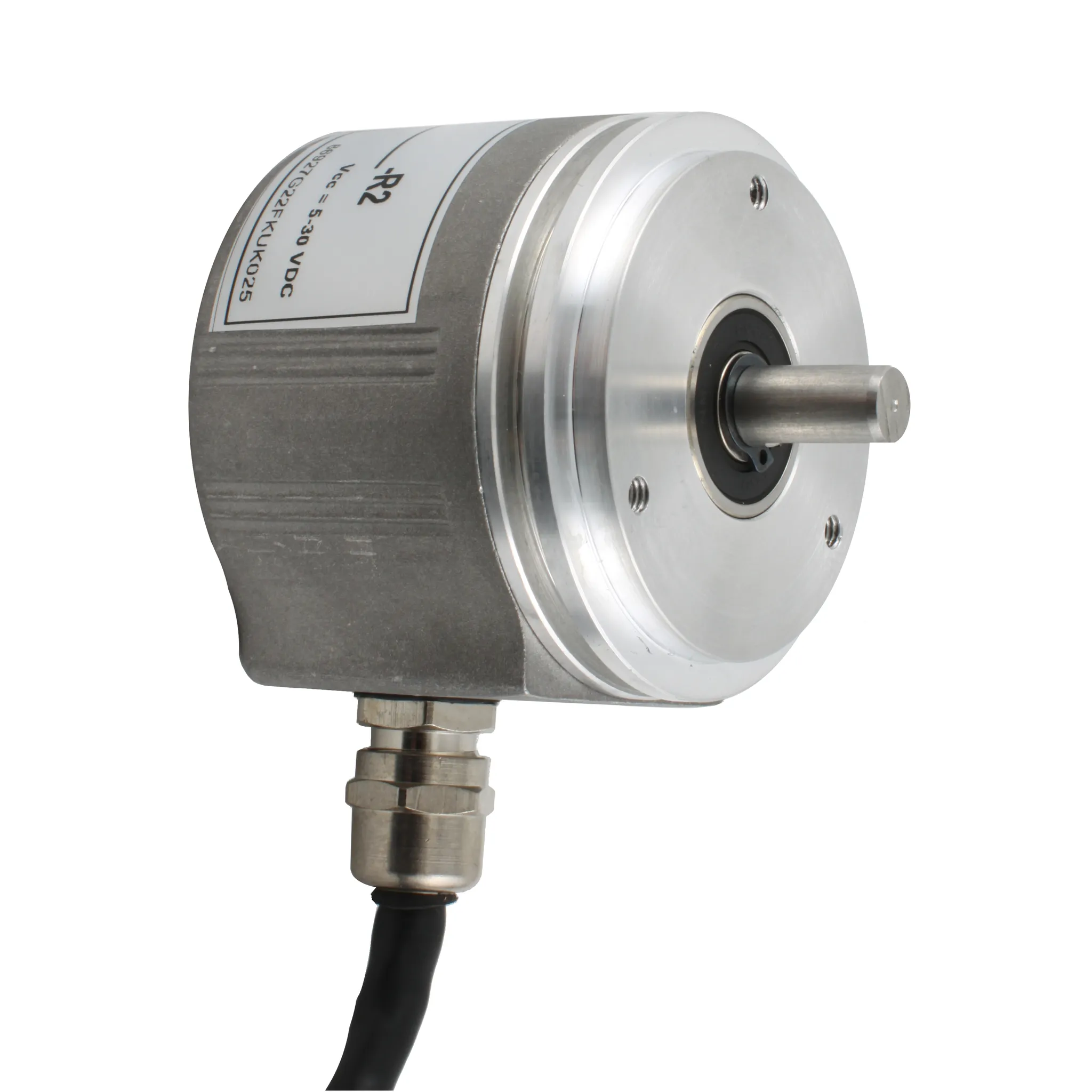 Инкрементальный программируемый энкодер D=58мм, выступающий вал 8мм, сервофланец, 3000 имп/об, 5…30VDC, выход TTL/HT