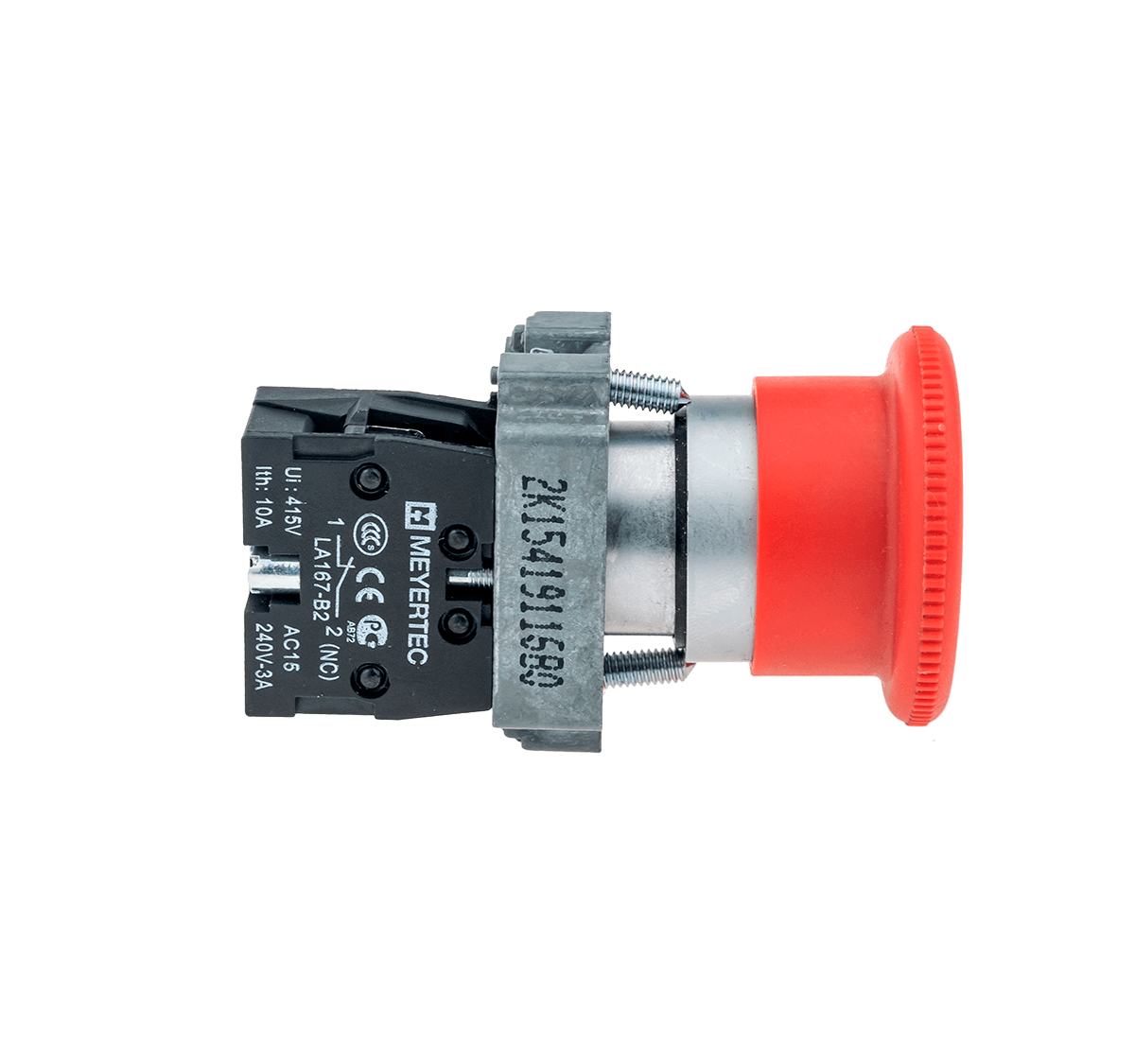 Кнопка грибовидная, возврат поворотом, 1NC красный 40 мм