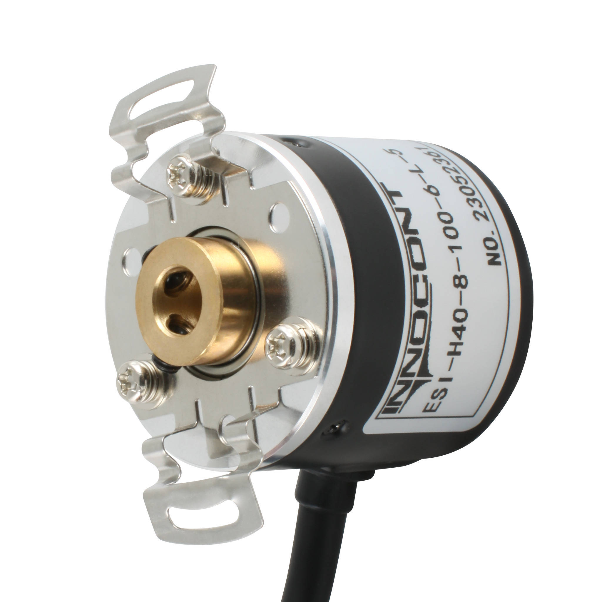 Инкрементальный энкодер D=40мм, полый вал 10мм, 5000 имп/об, 5VDC, выход TTL, IP54, -20…+80°C, радиальный кабель 2м